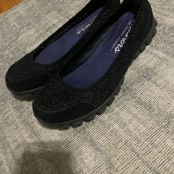 Skechers Black Sparkle Flats - Picture 3 of 4